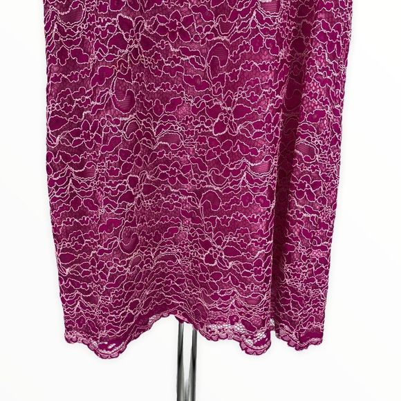 CeCe Pink Corded Lace Short Sleeve Shift Mini Dress size 10 - Picture 5 of 13